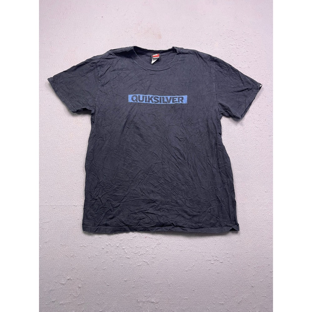 Quiksilver T‎ Shirt Cotton Black Large Mens